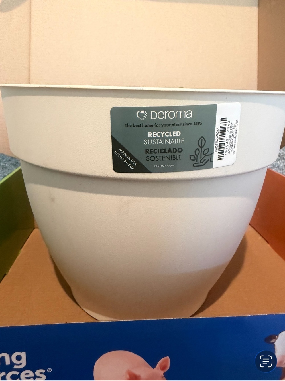 Deroma Recycled Plant Pot in Off-White